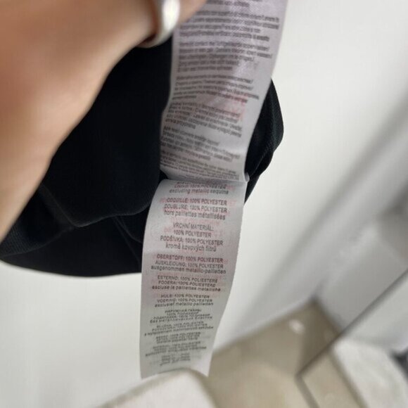 Womens Black Slim Fit Sequin Bead Placement Pencil Mini Skirt - Picture 9 of 12